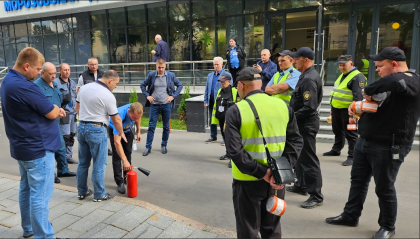 В Морозовской больнице учатся пожарной безопасности